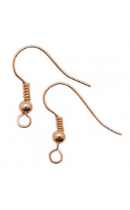 DQ Metal Fishook earwire 20mm Rosegold